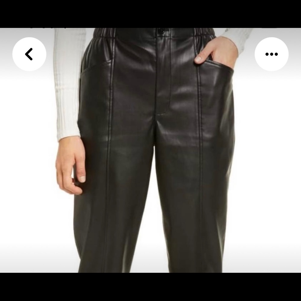 Buttery soft leather pants that fit loose. size 6 but  more 8/10. Never worn